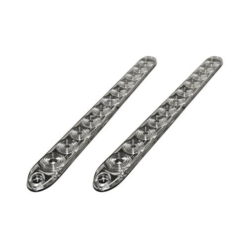 Leading Edge Lighting Pair of 15″ Clear White Backup Aux Truck Trailer LED Light Bar Waterproof (Two Lights)