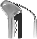 Houdini Vertical Corkscrew with Foil Cutter and Extra Spiral (Silver)