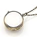 Top Plaza Retro Classic Antique Bronze Fob Pocket Watch Rotatable Hemisphere World Map Vintage Pendant Necklace Analog Quartz Watch with Chain