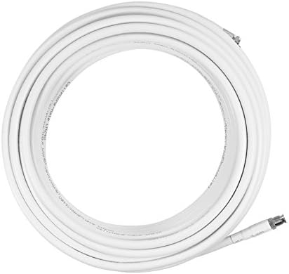 SureCall 20 ' White SC240 Ultra Low Loss Coax Cable with FME-Female/FME-Male connectors for All Cellular Devices - Black
