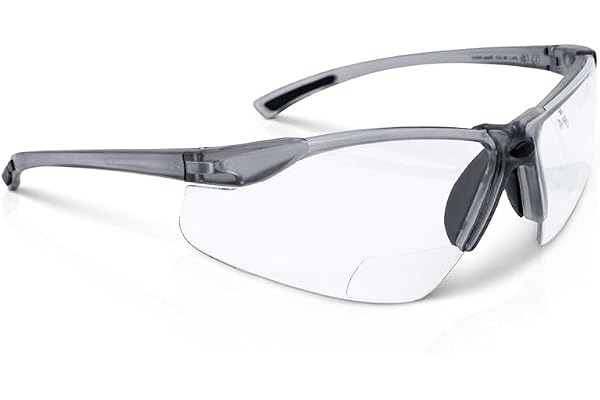 Sellstrom XM340RX Safety Glasses with Readers - Wraparound Bifocal Eyeglasses for Men/Women - ANSI Z87.1 - 1.5X Magnification