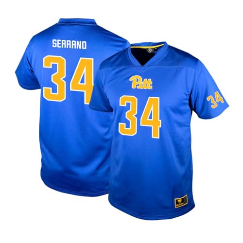 Genuine Collective Marcus Serrano - 34 Pitt Panthers Nil Football Jersey, Blue