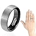 Tungsten Ring Mens Wedding Band 4mm/6mm/8mm Black/Rose Gold Plated Matte Finish Brushed Polish/Beveled/Edge Comfort Fit