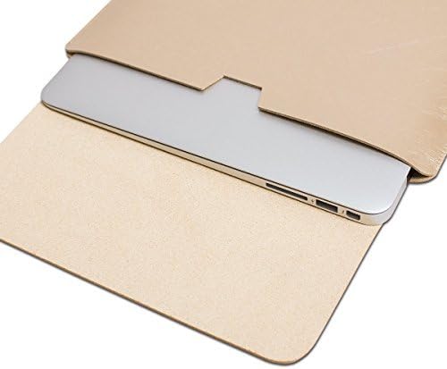 ele ELEOPTION Microfiber Leather Laptop Sleeve Slim Case Cover Luxury PU Leather Case Elegant Protective Case Integrated Mouse pad for Macbook 12" - Image 4