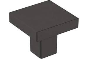 Amerock | Cabinet Knob | Matte Black | 1-3/16 inch (30 mm) Length | Monument | 1 Pack | Drawer Knob | Cabinet Hardware