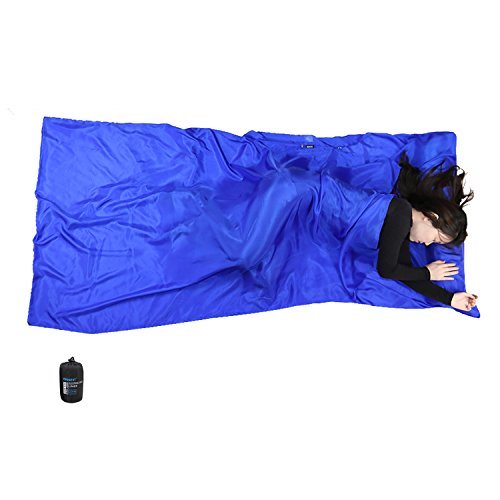 Browint Silk Sleeping Bag Liner, Silk Sleep Sack, Extra Wide 87"x43", Lightweight Travel Sheet for Hotels, More Colors for Option, Reinforced Gussets