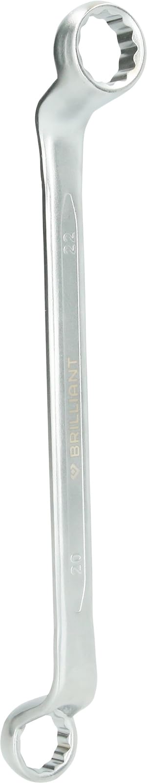 BRILLIANT TOOLS BT012907 Double Ring Spanner Offset 20 x 22 mm [Powered by KS Tools]