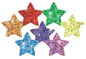 Trend enterprises assorted color sparkle stars stickers, 400 per …