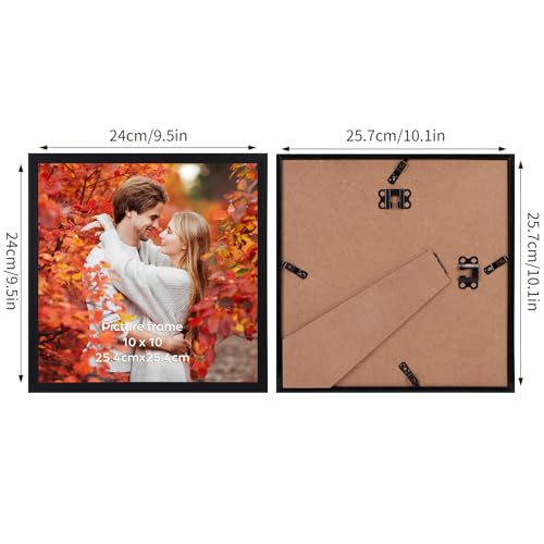 Ditwis Photo Frame 25 x 25 cm Black, Square Frame Suitable for Photos, Pictures and Memories, Horizontal or Vertical Exposure on Wall or Table