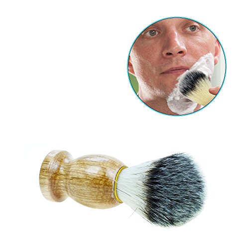 Dachshaar Rasierpinsel,JUSTIME Badger Shaving Brush Dachshaar Männer Rasierpinsel Holzfarbe Rasierpinsel,100% Dachshaar für die perfekte Rasur