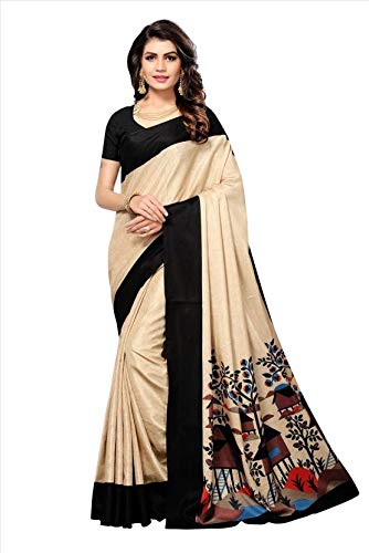 Winza Designer Womens Cotton Saree with Blouse (HOUSE)