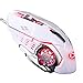 LENRUE Laser Gaming Mouse Wired with 6 Programable Buttons 4 Color Cycle Breathing, High Precision Metal Base, Used for games and office
