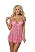 Velvet Kitten Lingerie Fever Blush Sexy Babydoll Pink 512156 Size Medium