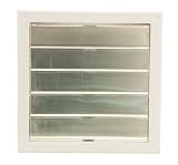 Cool Attic CX2121 Automatic Gable Vent Shutter, High Impact One-Piece ABS Cycolac Frame, 22" W x 23" H x 3" D