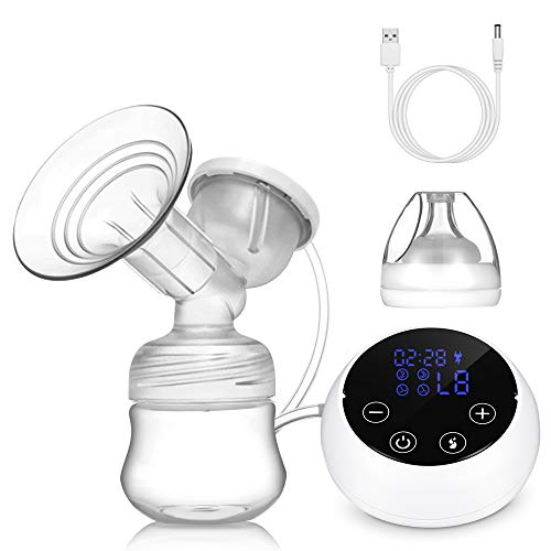 Electric Breast Pump,Comfort Breastfeeding Breast Pump Milk Pump, Single Baby Breast Pump for Travel USB Charging 9 Levels Massage Suction HD LED Display …