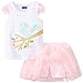 Mud Pie Little Girls' Little Chick Skirt Set, Pink, 3T