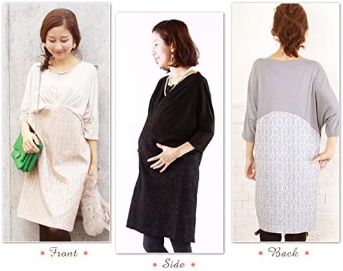 Amazon Co Jp Milk Tea マタニティ 授乳服 ワンピース ミランダ ブラック ジッパー 当て布 お宮参り お呼ばれ フォーマル Onepiece ワンピ 服 ファッション小物