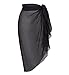 Sanchy Women's Plus Size Bathing Suit Cover up Beach Sarong Black One Size