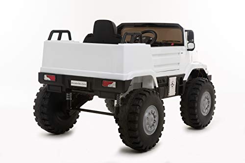 VALUE BOX Licensed Mercedes Benz Kids 12V Ride On SUV, Battery Motorized Electric Cars Vehicles w/ Remote Control, LED Headlights, Music, Horn, Adjustable Seat Belt, 3.7 MPH, White