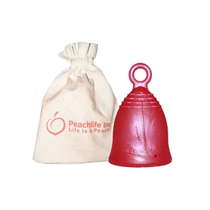 Peachlife Ring Menstrual Cup - Spill Free Period Protection - Large, Extra Firm