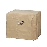 BALI OUTDOORS Square Durable Brown Gas Fire Pit Cover, 30.7 Inch Wide 23.6 Inch High