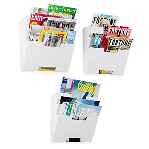 Wallniture Lisbon 9Tier White Wall File Holder Organizer for