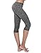 Yoga Reflex Women's Side Seam Low Waist Active Running Yoga Capri Pants