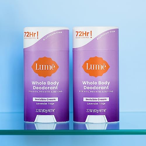 Lume Deodorant Cream Stick Underarms and Private Parts Aluminum