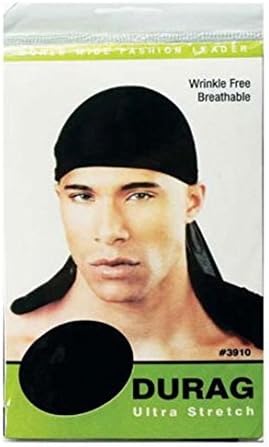 Magic Collection Wrinkle Free Breathable Ultra Stretch Durag #3910BLK***