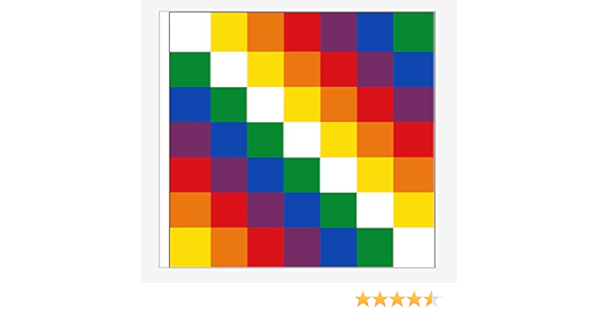 Durabol Bandera de Wiphala 90 x 90 cm: Amazon.es: Jardín