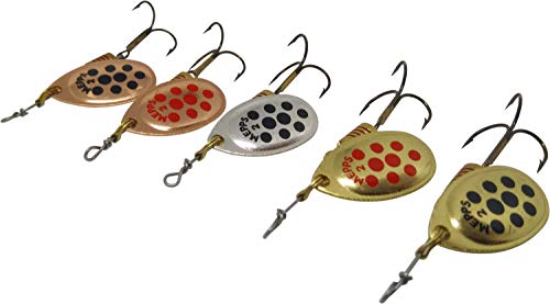 Angel-Spinner-Set, 5 Stück, beste Auswahl von Mepps, Savage Gear, Blue Fox – beste Köder für Barsch, Forelle, Lachs… – Bild 4