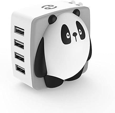 CHANBO 24W 4-Port USB Wall Charger, Foldable Plug,Power Port 4 for Cell Phones and Tablets (white)
