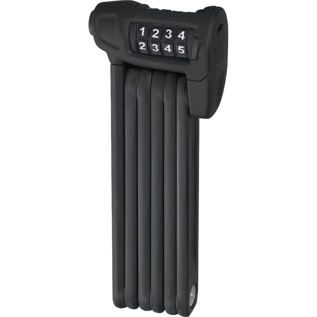 ABUS Bordo Combo Lite 6150/85 folding lock with bag - Extra-light combination lock made of special steel - security level 6 - 85 cm - Black