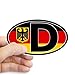 D for Deutschland Germany in German Flag Car Bumper Sticker Decal Oval