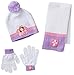 Berkshire Big Girls' 3 Piece Princess Sofia The First Pom Beanie Glove and Scarf Set, Multi, One Size