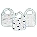 aden + anais Snap Bib, 100% Cotton Muslin, Soft Absorbent 3 Layers, Adjustable, 9” X 13”, 3 Pack, High Seas
