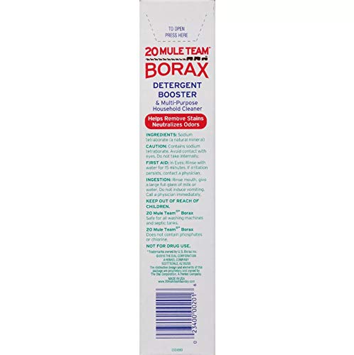 Borax 20 Mule Team Detergent Booster, 65 Oz. (4LB)