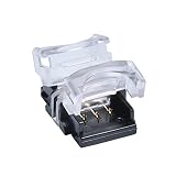 LED Strip Connector 3 Pin 10mm For WATERPROOF Dimmable Strip Light,Dual Color Tape Light Gapless Connector Strip to Strip Middle Joint, Pack of 10
