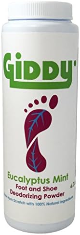 GIDDY Eucalyptus Mint All Natural Foot Deodorizer Powder 6.0oz