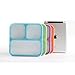 MUNCHBOX Bento Lunch Box - Sleek Edition (Blue) Ultra-Slim Tray Style Leakproof 3-Compartment with Air Tight Seal - Prevents Contents from Mixing and Spilling - Microwavable - Dishwasher Friendly - For Kids & Adults