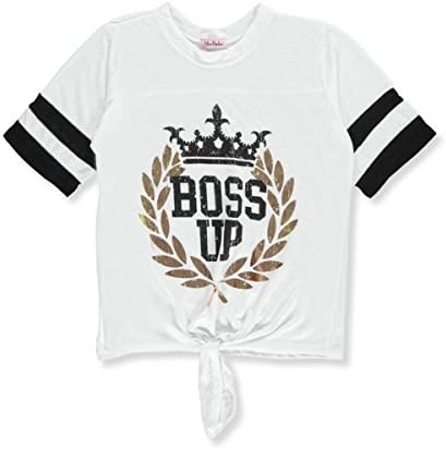 Miss Popular Big Girls' T-Shirt - white, 8-10