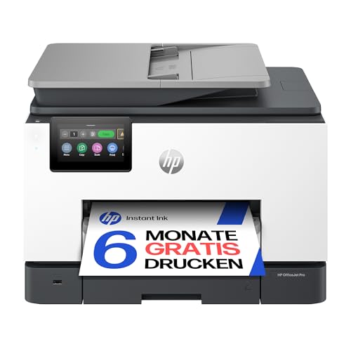 HP OfficeJet Pro 9132e Multifunktionsdrucker, 6 Monate gratis drucken Instant Ink inklusive, Drucker, Scanner, Kopierer, Fax, WLAN, LAN, Duplex, Airprint, Grau-Weiß