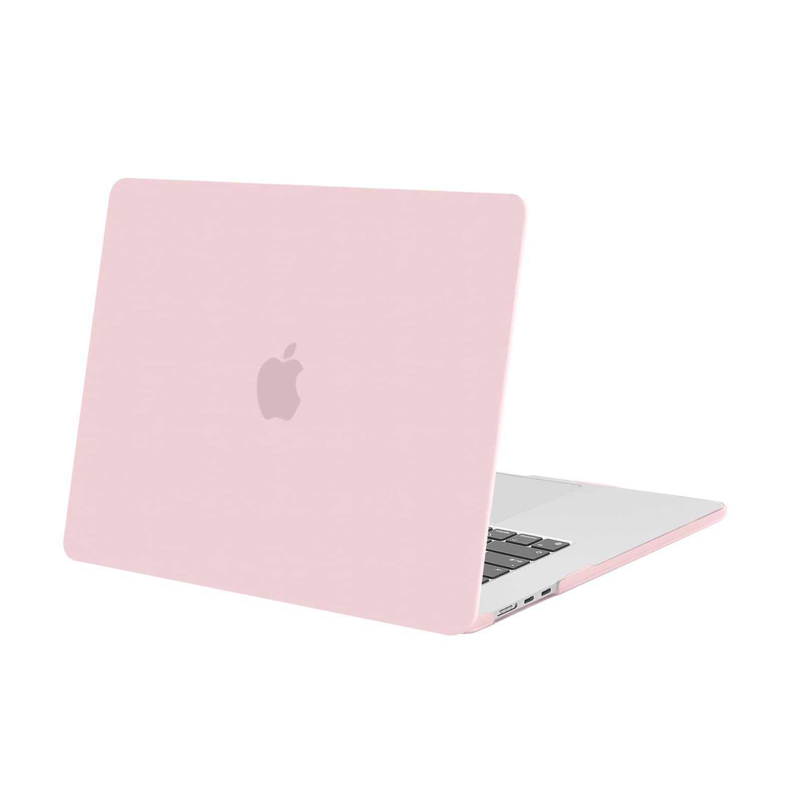 MOSISO Compatible with MacBook Air 15 inch Case M5 2026 M4 2025 M3 2024 M2 2023 A3448 A3241 A3114 A2941 Liquid Retina Display Touch ID, Protective Plastic Hard Shell Case Cover, Baby Pink