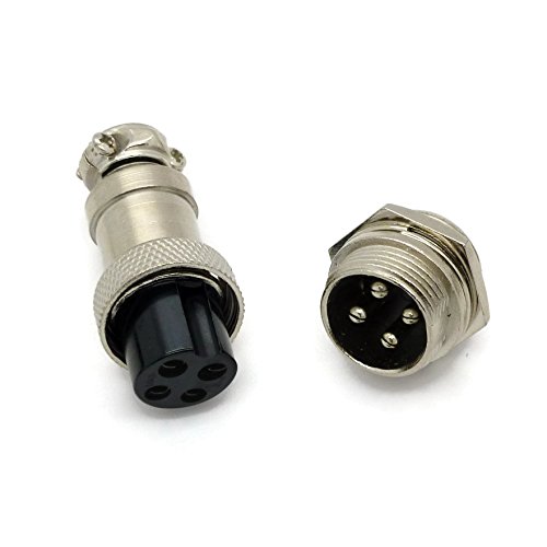 4-Pin XLR Panel Mount Connector 16mm (10 Pack)