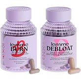 Lemme Burn &amp; Debloat Capsule Bundle - Metabolism &amp; Fat Burning + Debloat Capsules for Bloating &amp; Gas Relief, Probiotics &amp; Prebiotics - Gluten Free, Non-GMO - 60 Ct. Each