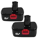 [Upgraded to 3600mAh] Dosctt 3.6Ah C3 Battery for Craftsman 19.2 Volt Battery DieHard 315.115410 315.11485 130279005 1323903 120235021 11375 11376 Cordless Pack of 2
