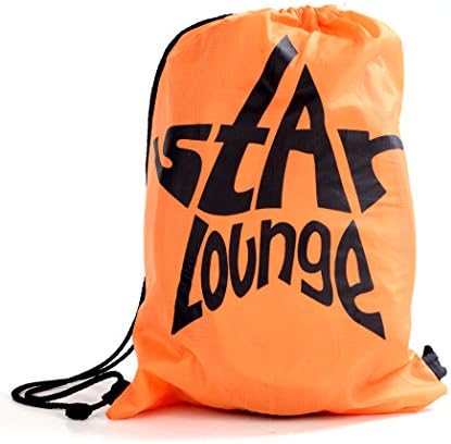 Star Lounge Inflatable Air Lounger with Carry Bag, pockets &amp; anchor, Waterproof Air Filled Balloon Air Bag, Air Sleeping Sofa, Airsofa (Orange)