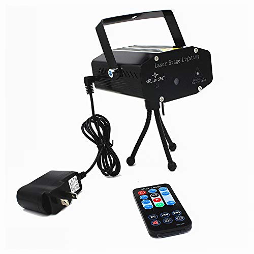 Disco Laser LED Projector Stage Lights Mini Auto Flash RGB Led Stage Lights Sound Activated for DJ Disco Party Home Show Birthday Party Wedding Stage Lighting Lights with Remote Control