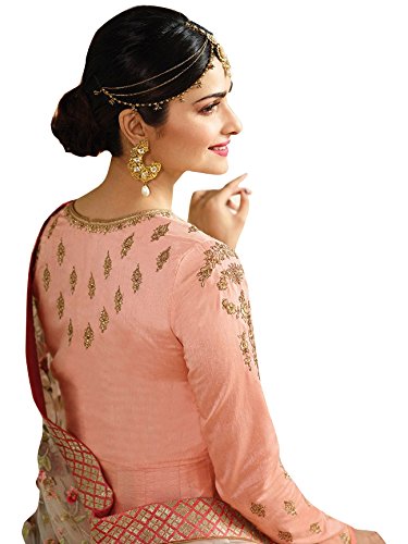 amiira women's faux georgette anarkali gown