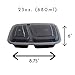 Home Amenity 10-Pack 2 Compartment Food Containers w/Lids - Microwave, Dishwasher and Freezer Safe. Stackable, Reusable, BPA Free Plastic Lunch Box. Airtight Meal Prep Storage, Portion Control (23oz)